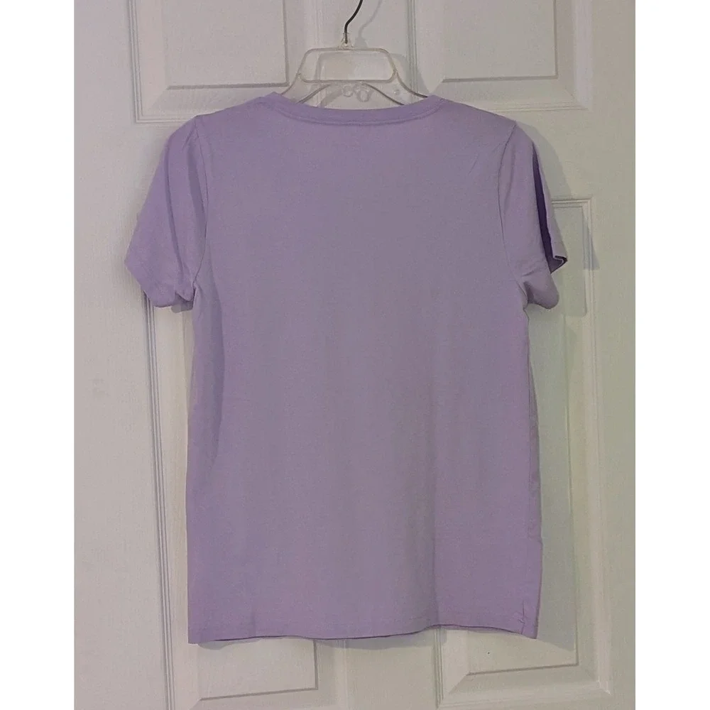 J. Crew Collector Tee‎ Lavender Purple Floral Rose Print Crew Neck Small NWT $50